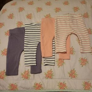 💜SOLD💜4 cotton on skinny leggings purple and pink